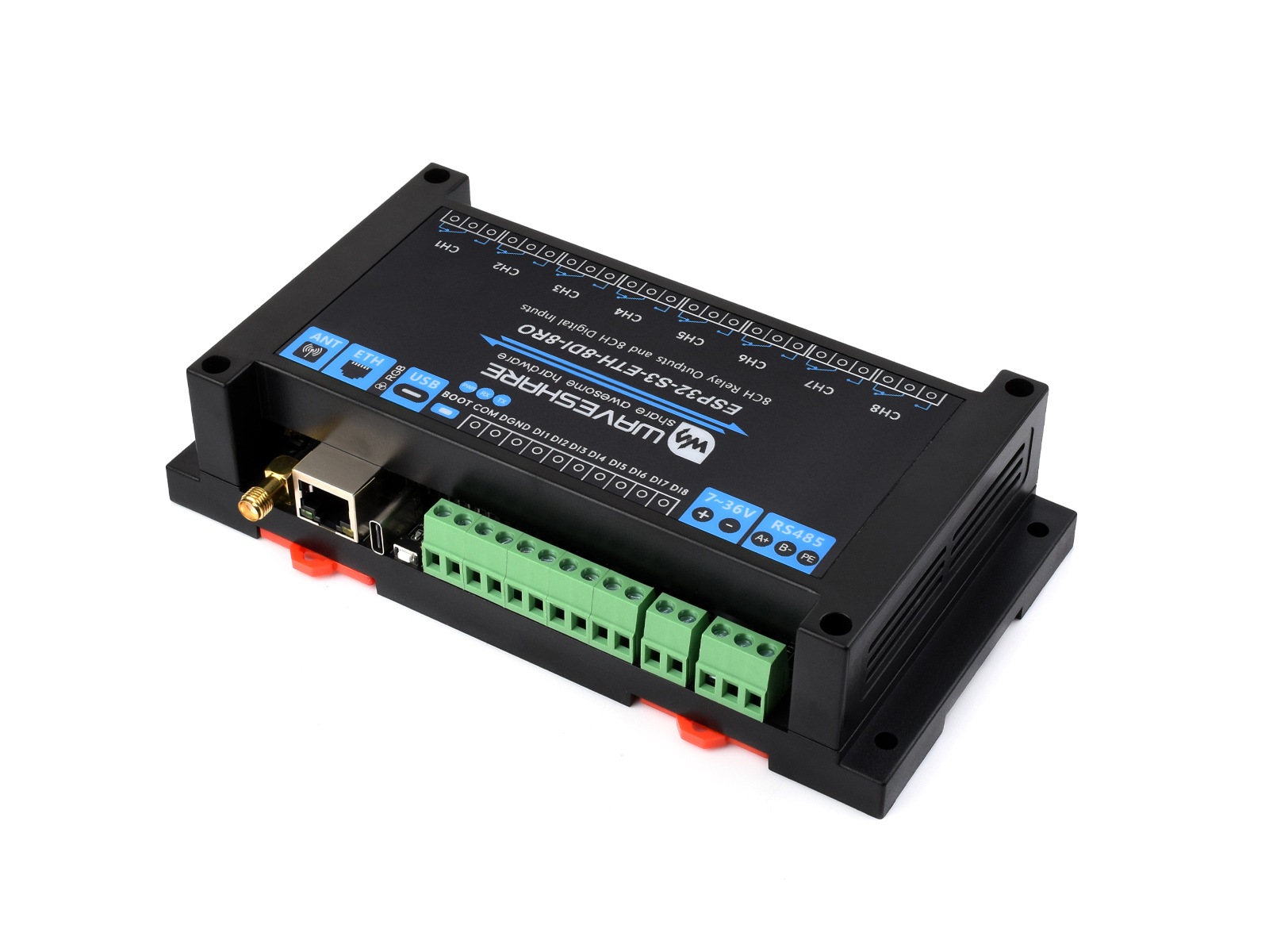Waveshare อุตสาหกรรม 8-Channel - Doit Esp32 บทวิจารณ์และราคา